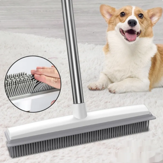 Escoba de Caucho para Pelos de Mascotas